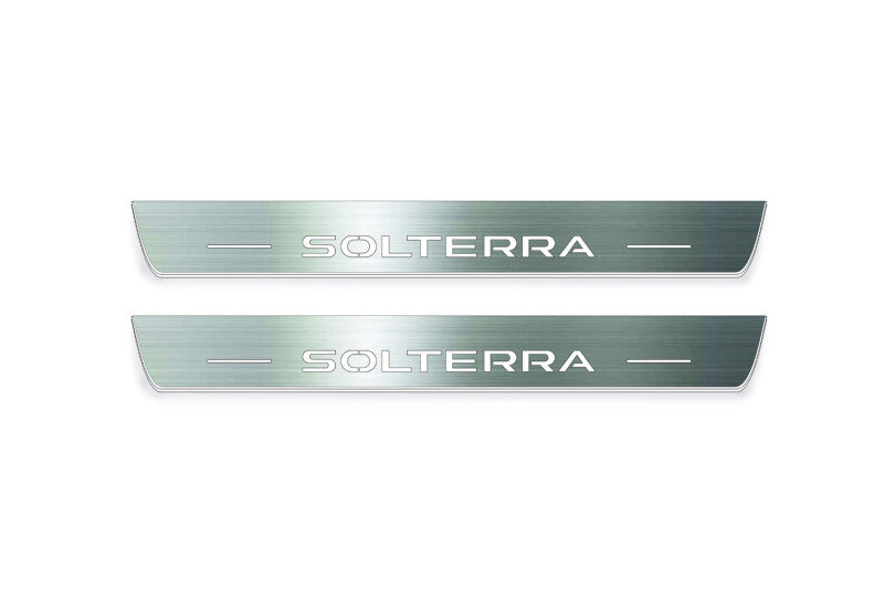 Subaru Solterra 2022+ LED Door Sills With Solterra Logo