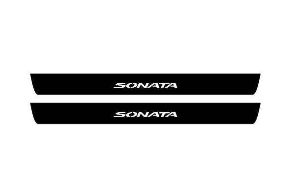 Hyundai Sonata VII LF 2014-2019 Led Door Sill Pro With Logo Sonata (Premium Painting)