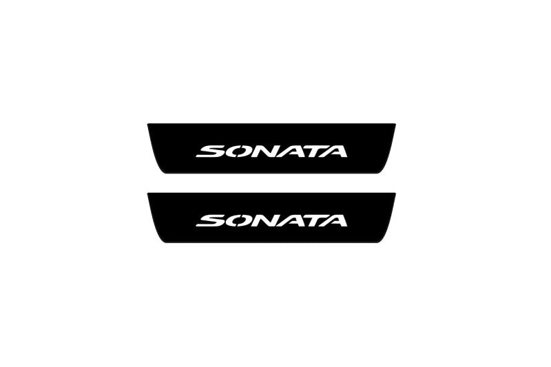 Hyundai Sonata VII LF 2014-2019 Led Door Sill Pro With Logo Sonata (Premium Painting)