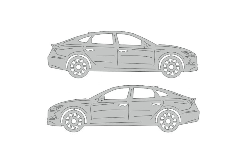 Hyundai Sonata VIII (2020+) Floor Mat Emblem Set – Stainless Steel Badges Car Mats Badges Decoin