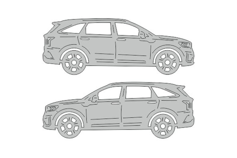 Kia Sorento IV (2020+) Floor Mat Emblem Set – Stainless Steel Badges Car Mats Badges Decoin