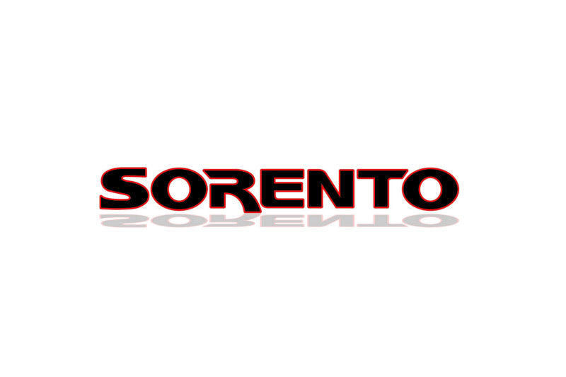 KIA Sorento I 2002-2009 tailgate trunk rear 3D emblem with Sorento logo (type MIXT) KIA emblems decoinfabric