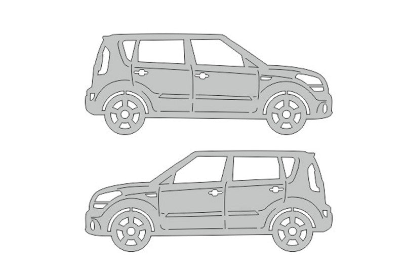 Kia Soul I (2008-2013) Floor Mat Emblem Set – Stainless Steel Badges Car Mats Badges Decoin