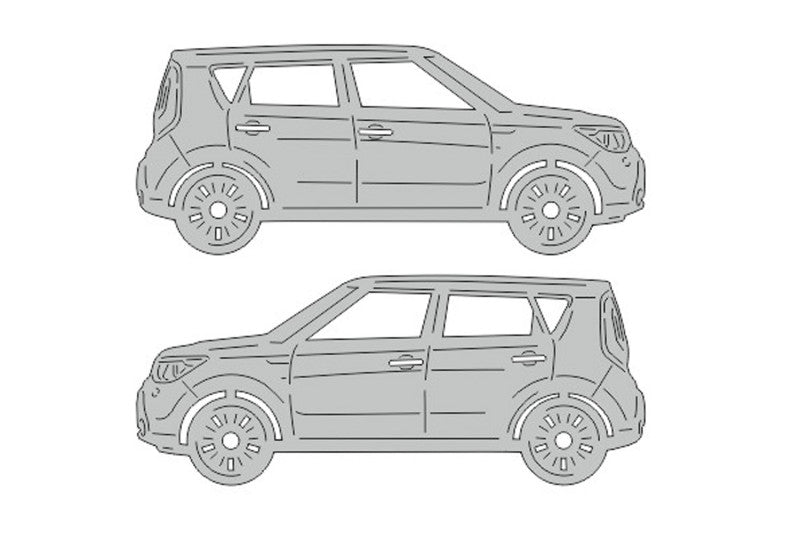 Kia Soul II (2013-2019) Floor Mat Emblem Set – Stainless Steel Badges Car Mats Badges Decoin