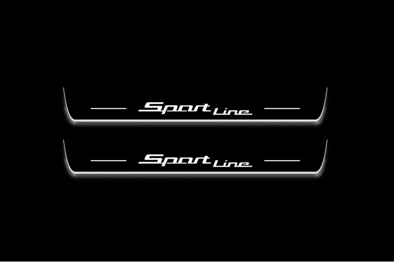 BMW 3 F30 2012-2018 Led Door Sill with Sport Line Logo