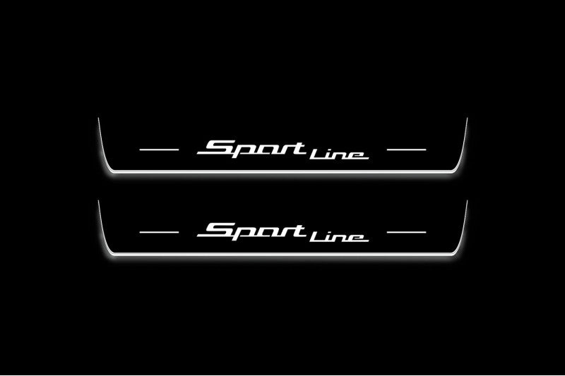 BMW 5 G60 2023+ Led Door Sill Pro with Sport Line logo