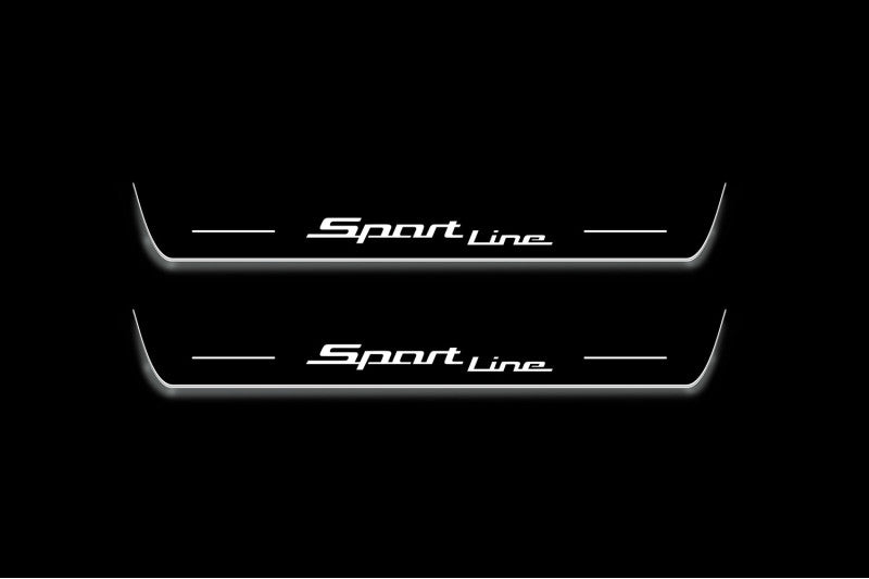 BMW 5 G30 2017-2023 Led Door Sill Pro with Sport Line logo