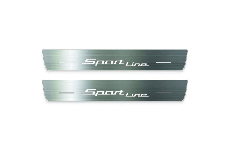 BMW 5 G60 2023+ Led Door Sill Pro with Sport Line logo