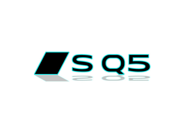 Audi tailgate trunk rear 3D emblem with SQ5 logo (type MIXT) Var. 2 Audi emblems decoinfabric