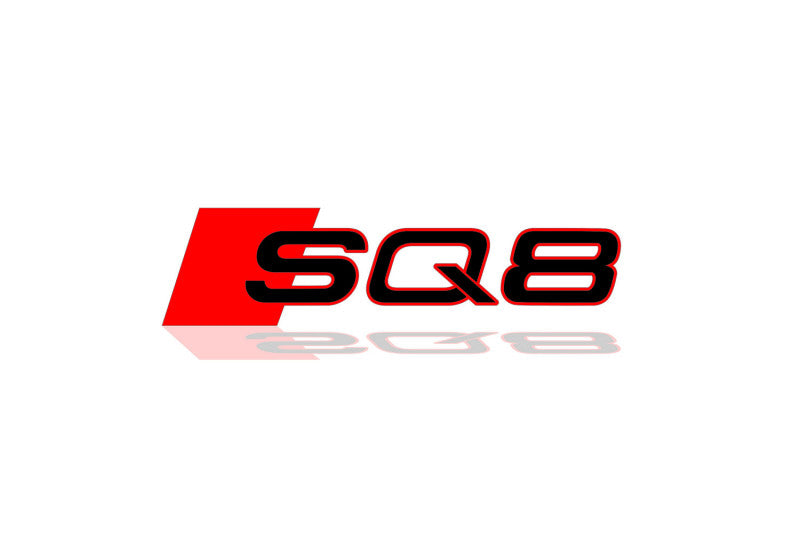 Audi tailgate trunk rear 3D emblem with SQ8 logo (type MIXT) Var. 1 Audi emblems decoinfabric