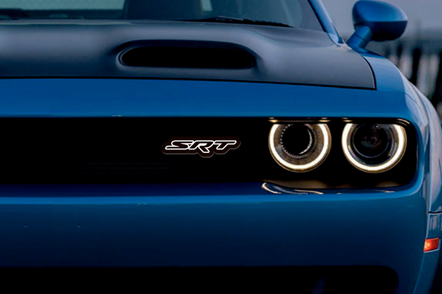 Dodge Illuminated LED Radiator Grille Emblems and Badges with SRT (type 2) logo Dodge Led emblems decoinfabric