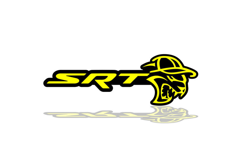 DODGE Radiator grille emblem with SRT Hellcat Cap logo