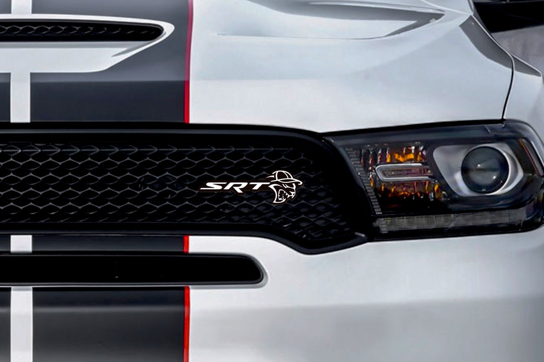DODGE Radiator grille emblem with SRT Hellcat Cap logo