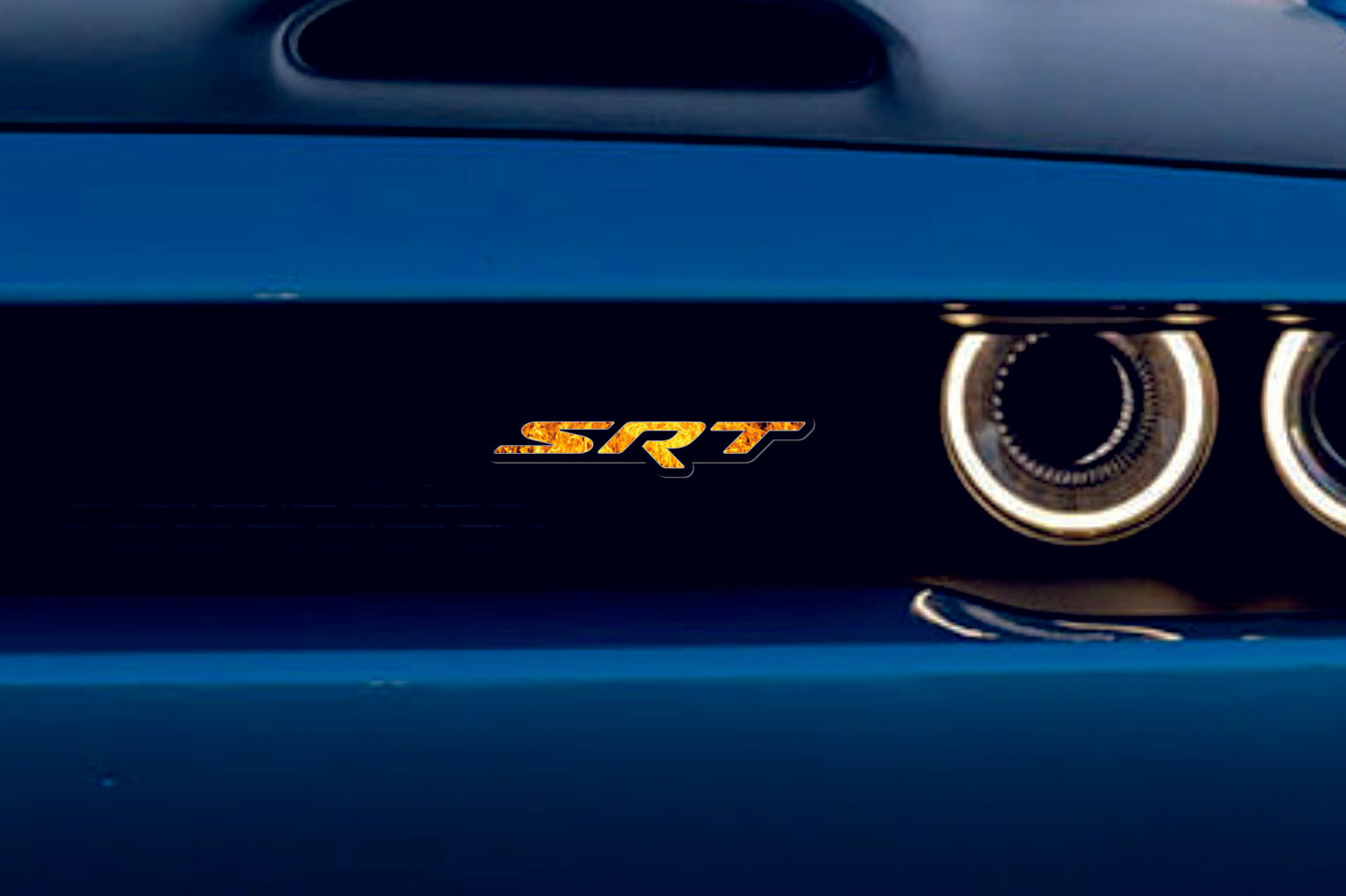 DODGE Radiator grille emblem with SRT Fire logo