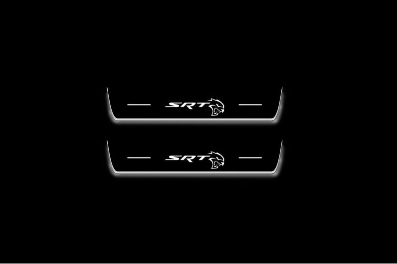 Dodge Durango III 2011+ Door Sill Led Plate With Logo SRT Hellcat