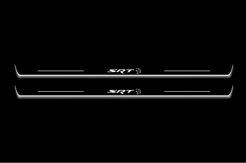 Dodge Challenger 2008+ LED Door Sill With Logo SRT Hellcat