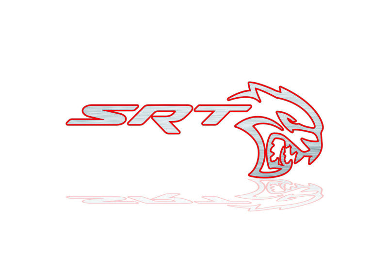 Chrysler tailgate trunk rear 3D emblem with SRT Hellcat logo (type MIXT) Chrysler emblems decoinfabric