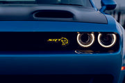 Dodge Illuminated LED Radiator Grille Emblems and Badges with SRT Hellcat logo Dodge Led emblems decoinfabric
