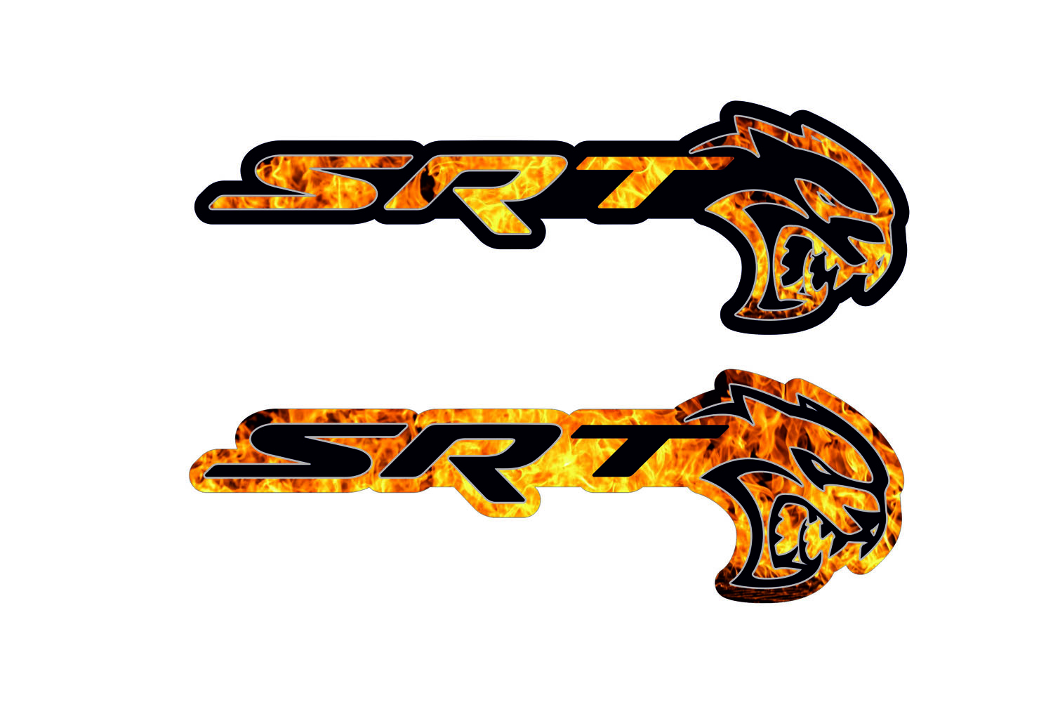 JEEP Radiator grille emblem with SRT Hellcat Fire logo