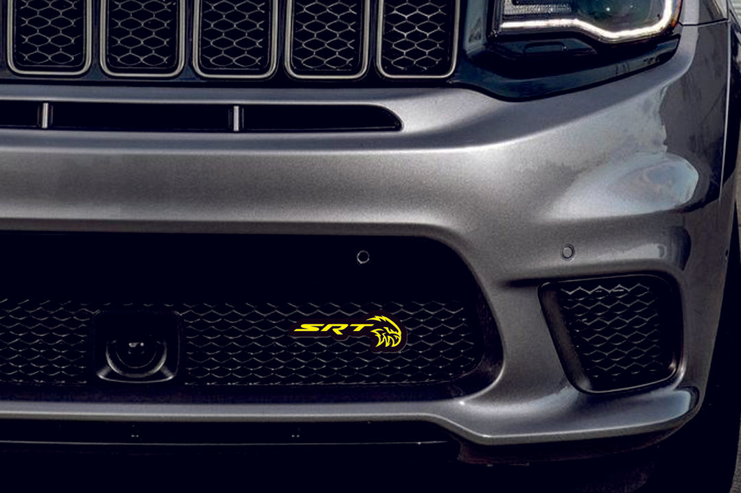 Jeep Illuminated LED Radiator Grille Emblems and Badges with SRT HellHawk logo Jeep Led Emblems decoinfabric