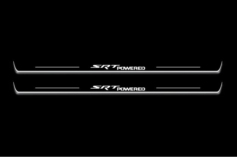 Dodge Challenger 2008+ LED Door Sill With Logo SRT Powered