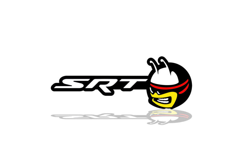 Dodge Challenger trunk rear emblem between tail lights with SRT Scatpack logo Dodge emblems decoinfabric