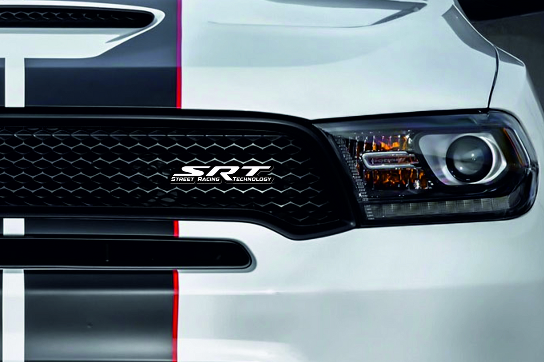 Dodge Radiator grille emblem with SRT logo (type 3) Dodge emblems decoinfabric