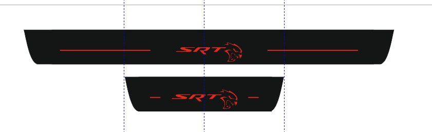 Chrysler 300C II 2011+ Door Sill Led Plate With SRT HELLCAT Logo Chrysler Led Door Sills opdesign