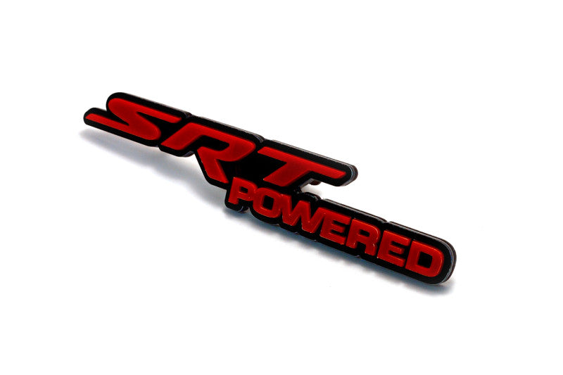 Dodge Challenger trunk rear emblem between tail lights with SRT powered logo Dodge emblems decoinfabric