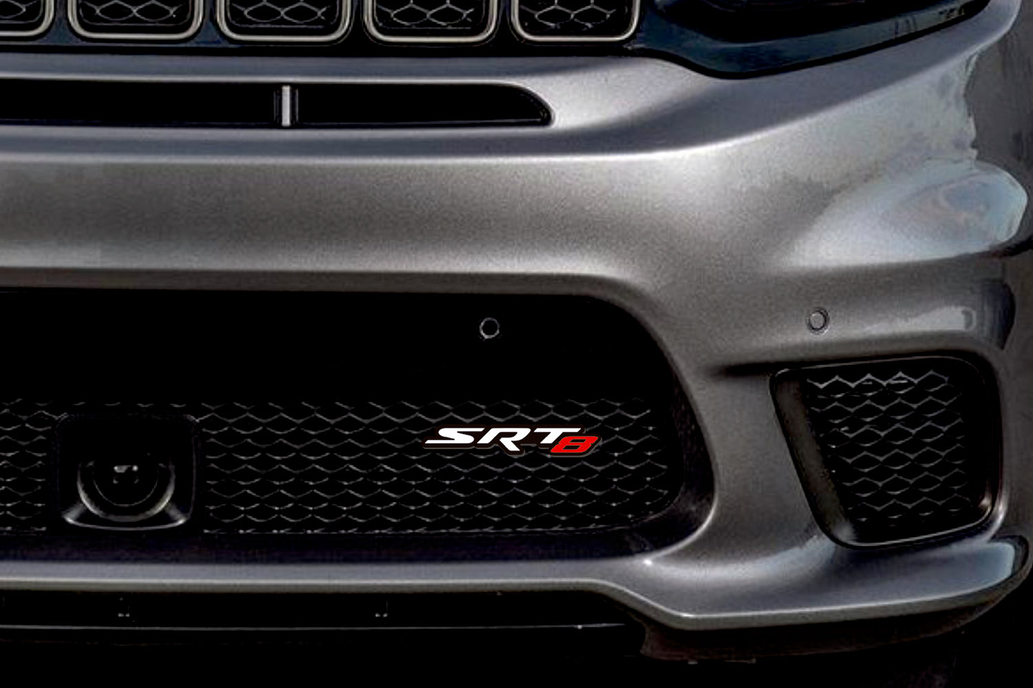 DODGE Radiator grille emblem with SRT8 logo (Type 2) Dodge emblems decoinfabric