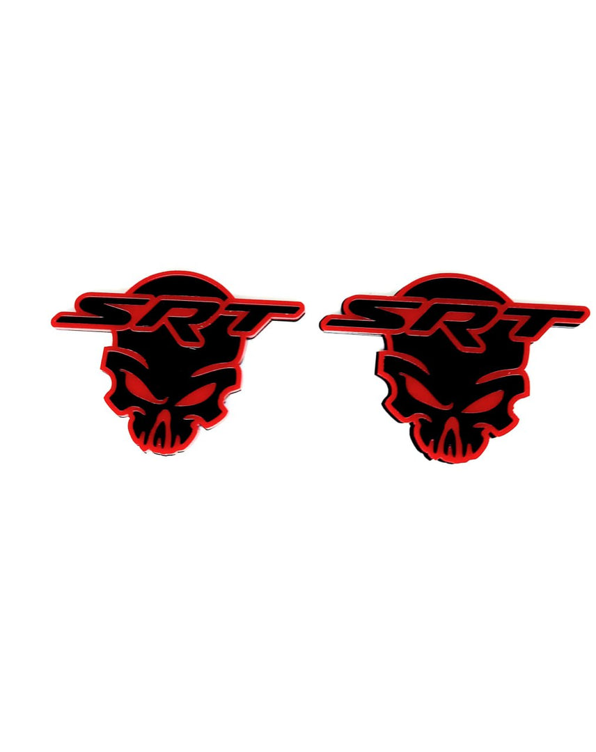 DODGE emblem for fenders with SRT Skull logo Dodge emblems decoinfabric