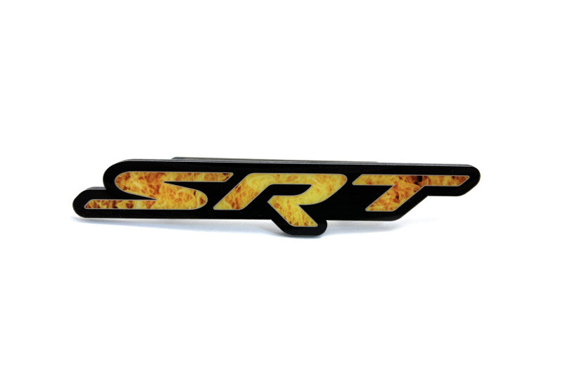 Dodge Challenger trunk rear emblem between tail lights with SRT Fire logo