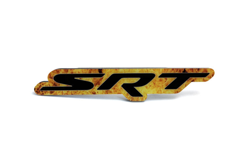 Chrysler Radiator grille emblem with SRT Fire logo Chrysler emblems decoinfabric