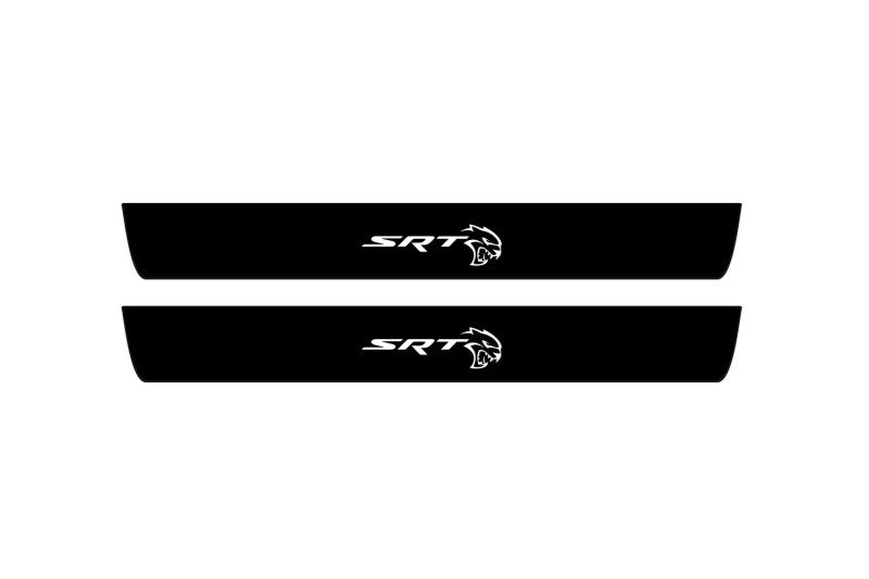 Dodge Durango III 2011+ Led Door Sill Pro With Logo SRT Hellcat (Premium Painting) Dodge Led Door Sills PRO opdesign