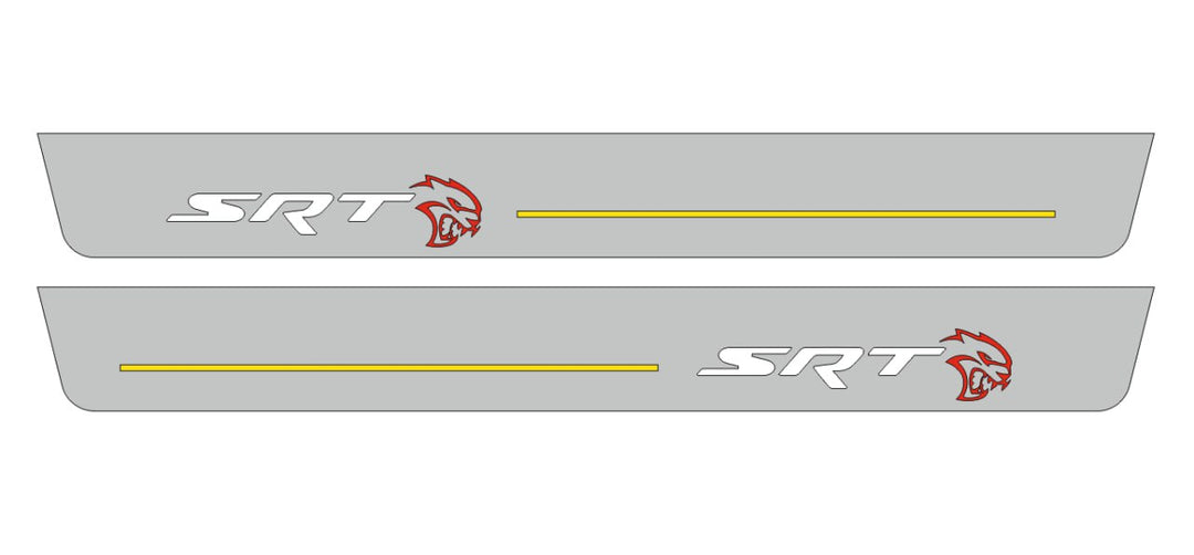 ダッジ チャージャー LED ドアシル ロゴ付き SRT ヘルキャット