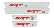 Jeep Grand Cherokee IV 2010-2021 Door Sill Led Plate With SRT HELLCAT Logo (Type 2) Jeep Led Door Sills opdesign