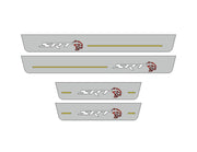 Chrysler 300C II 2011+ Door Sill Led Plate With SRT HELLCAT Logo (Type 4) Chrysler Led Door Sills opdesign