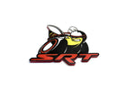 Load image into Gallery viewer, Dodge Challenger trunk rear emblem between tail lights with Scat Pack + SRT logo Dodge emblems decoinfabric