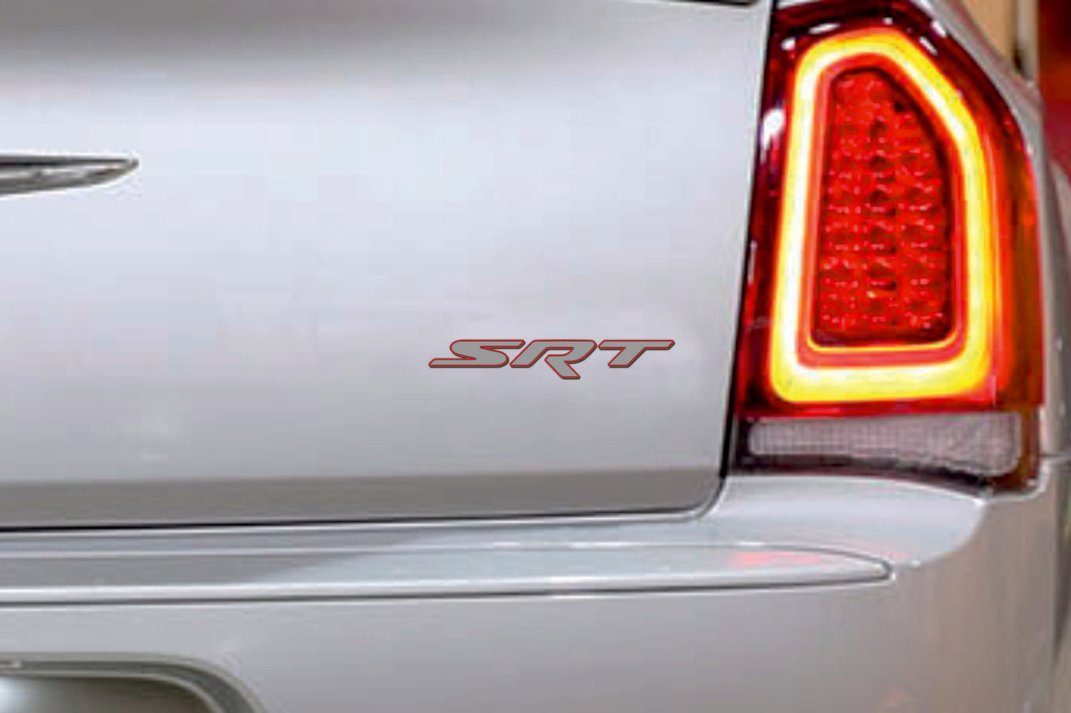 Jeep tailgate trunk rear 3D emblem with SRT logo (type MIXT) Jeep emblems decoinfabric