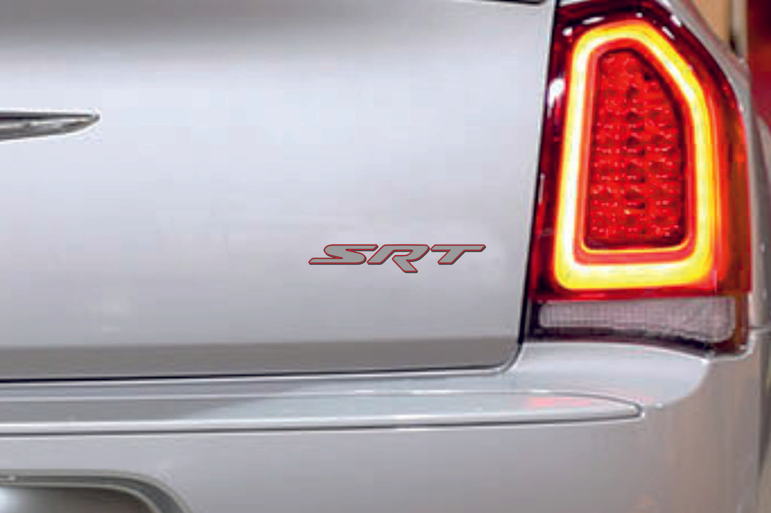 Dodge tailgate trunk rear 3D emblem with SRT logo (type MIXT)