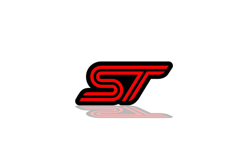 Ford tailgate trunk rear emblem with ST logo (Type 5) Ford emblems decoinfabric BLACK RED