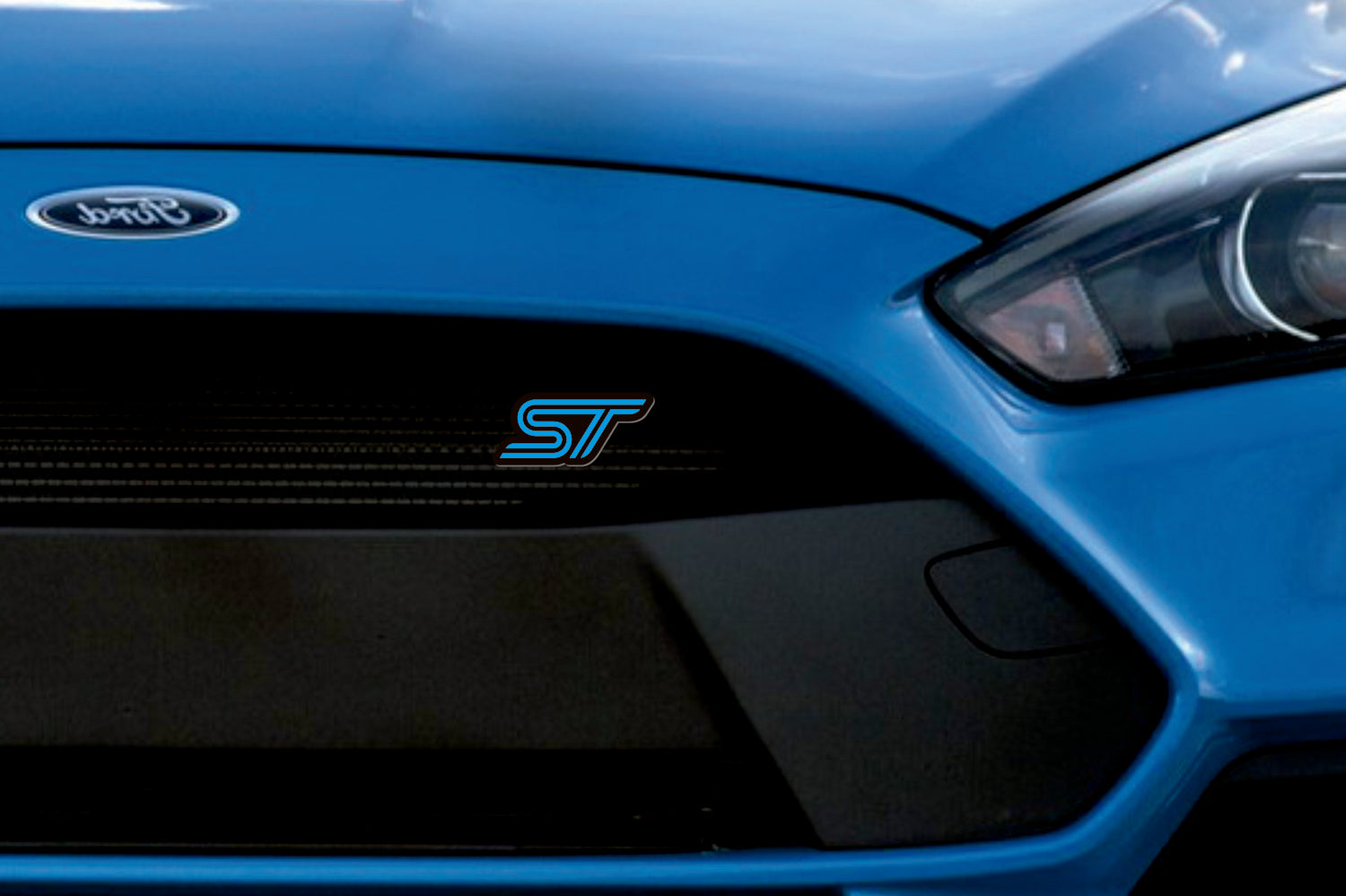 Ford Emblem & Badge Set - Grille and Tailgate ST logo (Type 5) Ford emblems decoinfabric BLUE