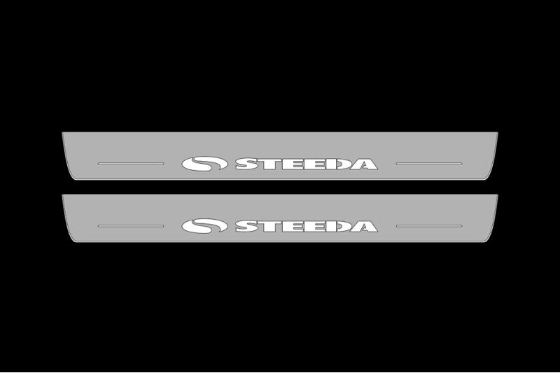 Ford Mustang VI 2015-2023 Car Door Sill With Logo Steeda Ford Led Door Sills opdesign