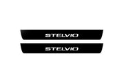 Alfa Romeo Stelvio 2016+ Led Door Sill Pro With Logo Stelvio (Premium Painting) Alfa Romeo Led Door Sills PRO opdesign