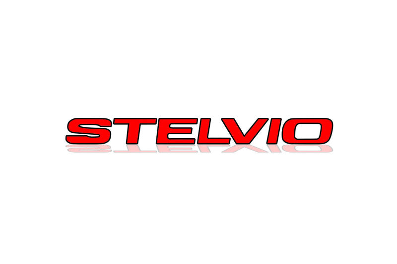Alfa Romeo tailgate trunk rear 3D emblem with Stelvio logo (type MIXT) Alfa Romeo emblems decoinfabric