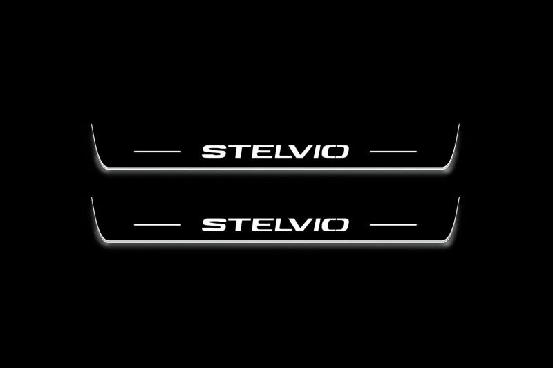 Alfa Romeo Stelvio 2016+ Door Sill Led Plate With Stelvio Logo
