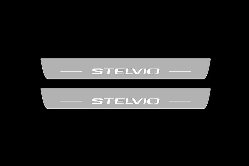 Alfa Romeo Stelvio 2016+ Door Sill Led Plate With STELVIO Logo