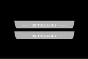 Alfa Romeo Stelvio 2016+ Door Sill Led Plate With Stelvio Logo Alfa Romeo Led Door Sills opdesign