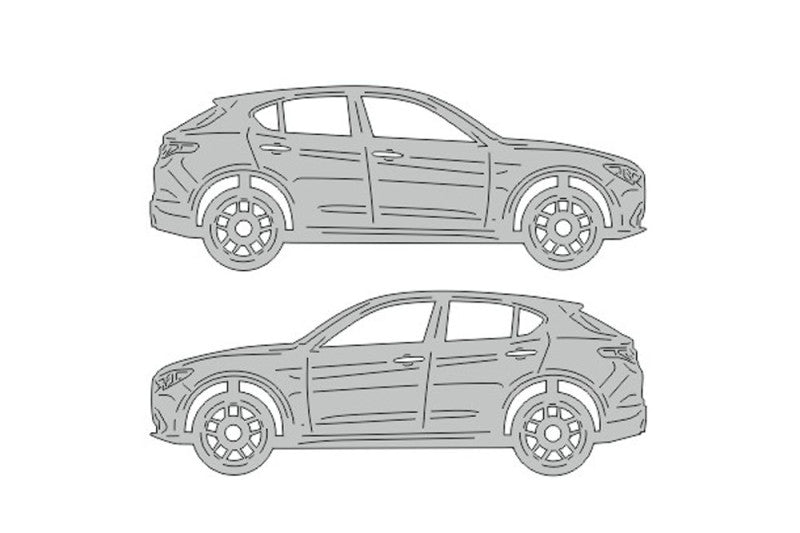 Alfa Romeo Stelvio (2016+) Floor Mat Emblem Set – Stainless Steel Badges Car Mats Badges Decoin