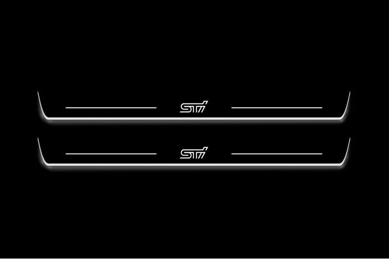 Subaru BRZ II 2021+ LED Door Sills With Logo STI